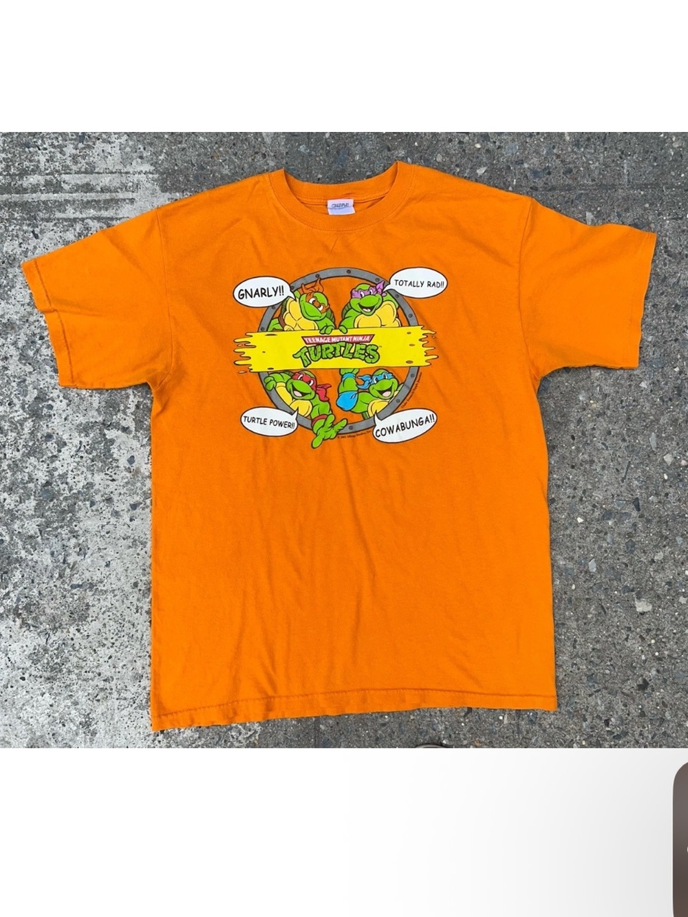 Vintage 2001 Teenage Mutant Ninja Turtles Shirt Mirage Studios L Orange